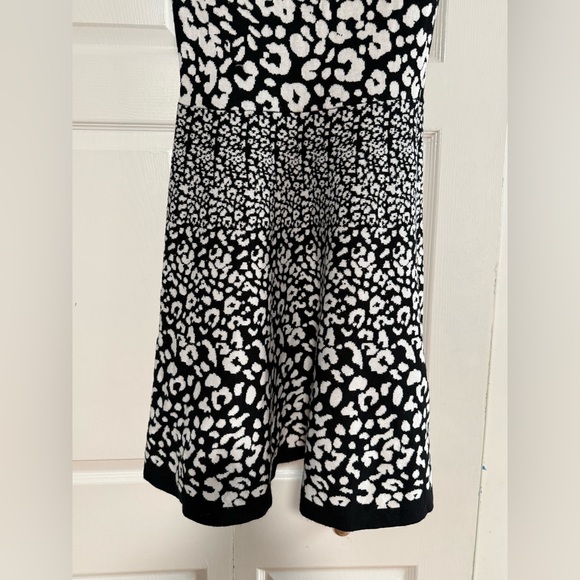 Black and White Leopard Print Dress - Picture 6 of 12